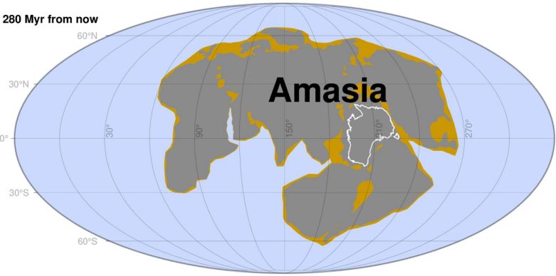 两亿年后太平洋将消除，五大洲将归并成超等大陆阿玛西亚？
